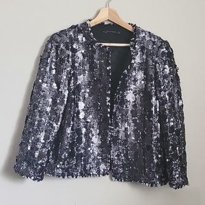 Sequin Zara Cropped Party Jacket